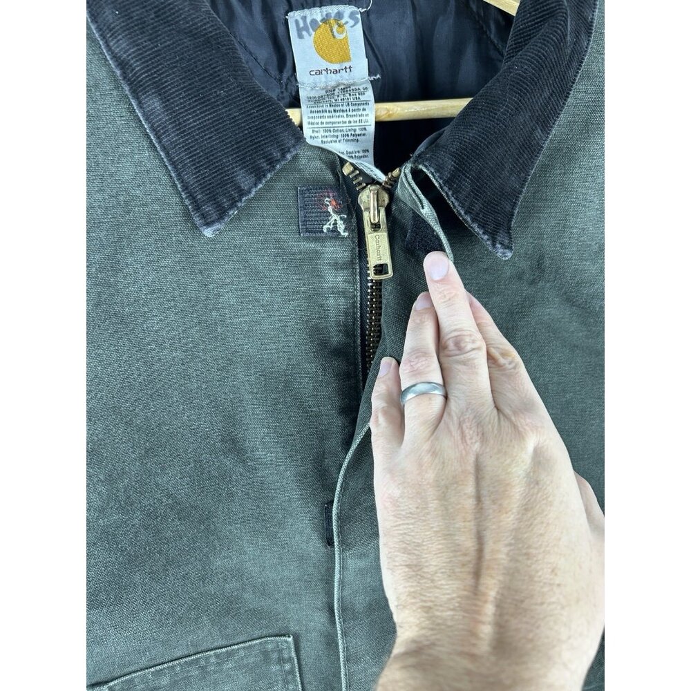 Carhartt Faded J22 MOS Moss Green Arctic Jacket Size 2XL XXL WORKWEAR DUCK - Picture 8 of 16
